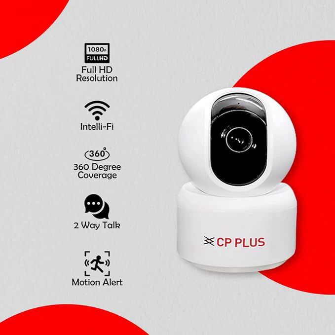 2MP Full HD Wi-Fi CCTV Camera | View & Talk | Motion Alert | Night Vision | SD Card 